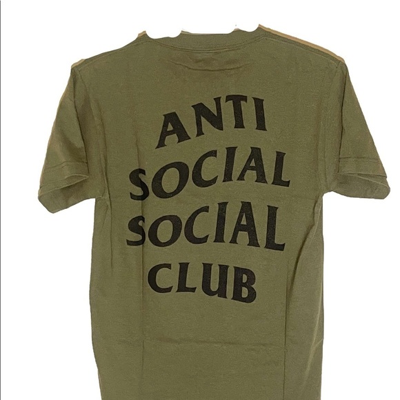 Olive Green Anti Social Social Club T-Shirt - Picture 2 of 3